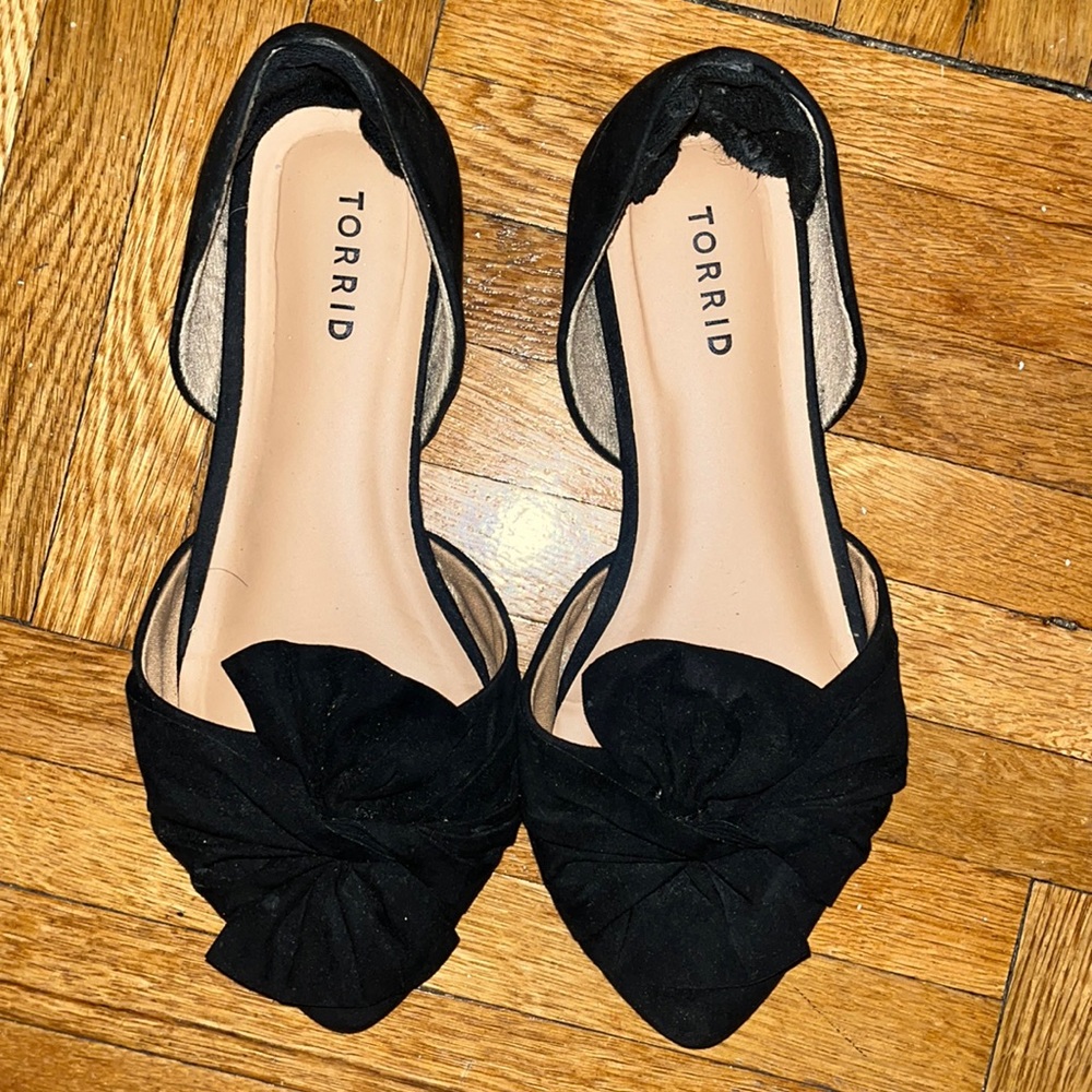 Black flats, size 8